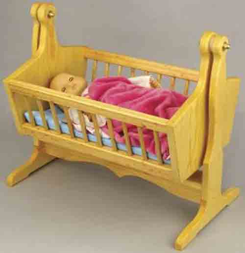 Doll Cradle Plans includes free PDF download.