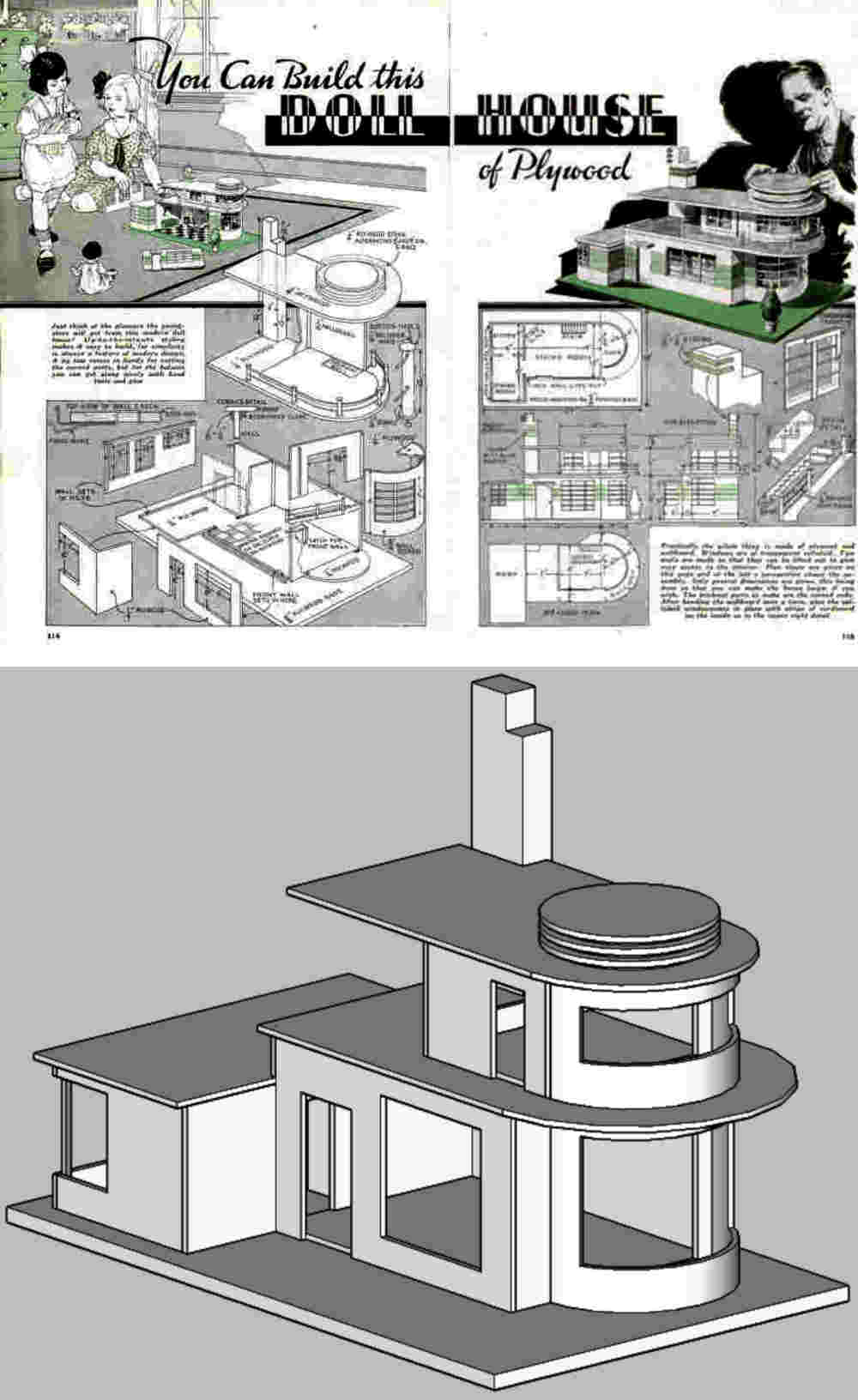 Victorian Barbie Doll House Woodworking Plan.