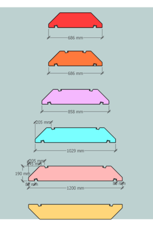 Pyramid planter parts Pyramid planter parts