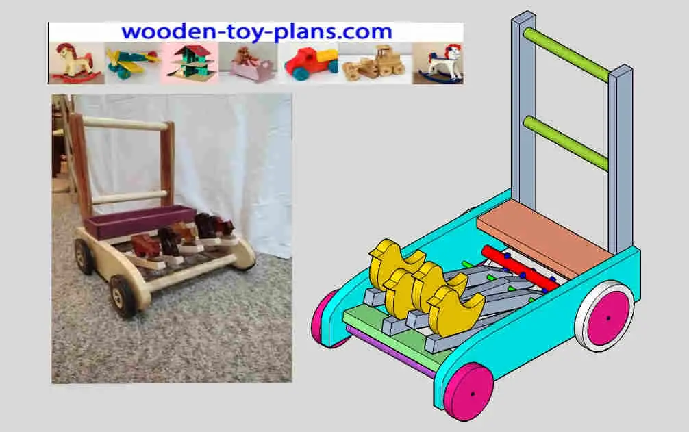 Wooden Baby Rattle, Wood Toy Tumbler