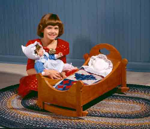 Doll Cradle Plans includes free PDF download.