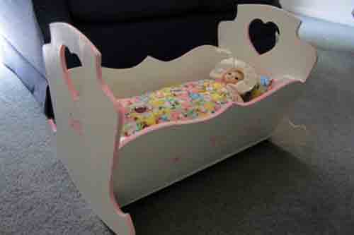 Free doll cradle plans, easy build, two sizes, print ready ...