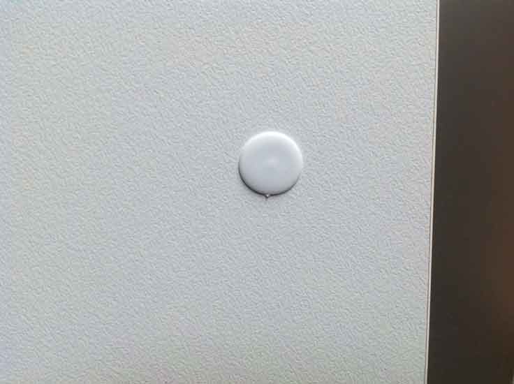 Plastic screw cap in place Plastic screw cap in place