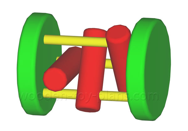 wooden toy plans free instant download Traditional rolling toy.