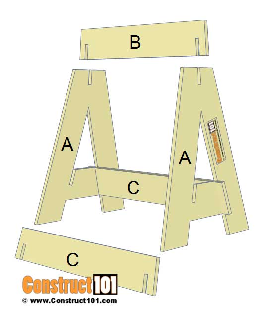 knock down sawhorse plans