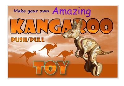 Kangaroo Push Pull Toy Construction Plans
