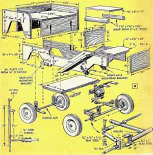 Vintage Jeep Pedal Car Plans Print