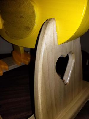 Plywood brace replaces the front legs