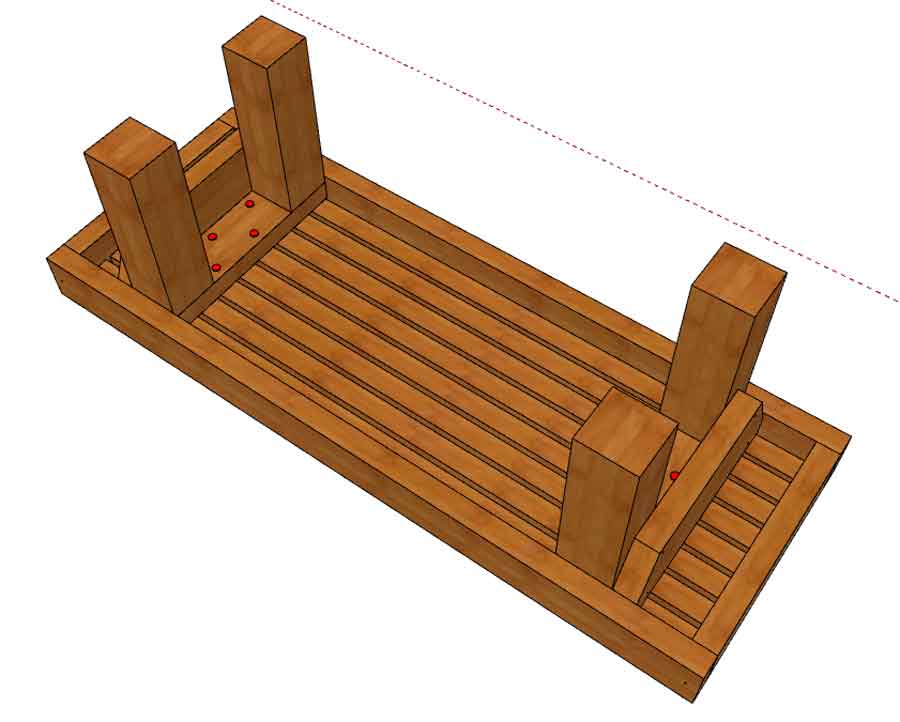 Outdoor deck bench Outdoor deck bench