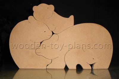 4 Bears scroll saw pattern