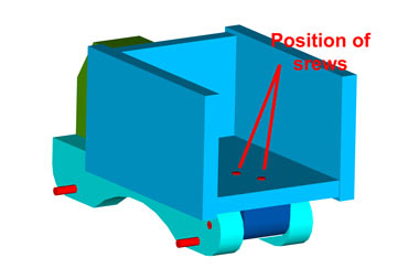 Toy dump truck plans Step 13