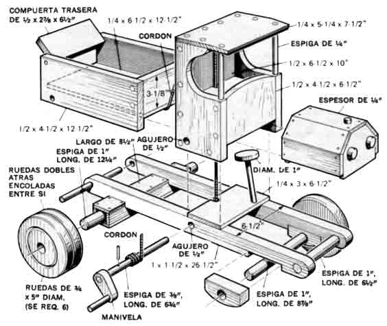 Toy Dump Truck Woodworking Project, Wooden Toy Dump Truck Plans