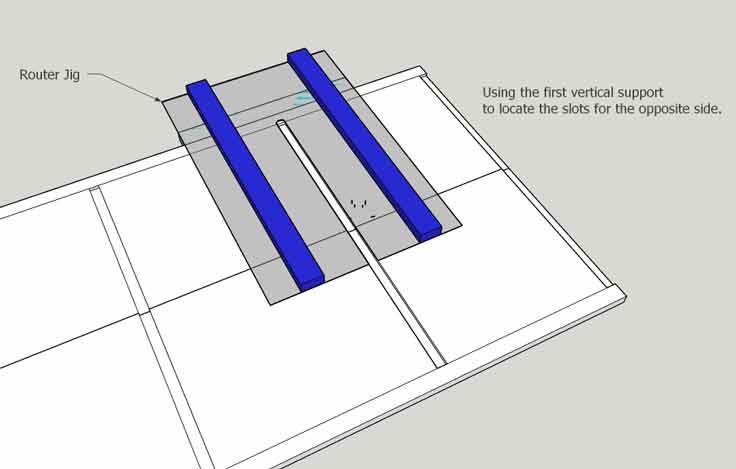 Using the jig to cut the rebates. Using the jig to cut the rebates