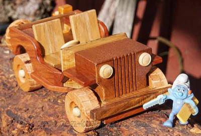 Wooden jeep 2025 toy