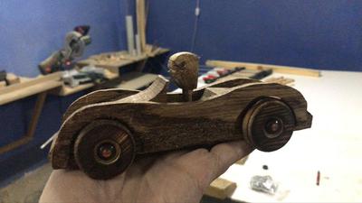 Wooden Toy Racing Car by Murat Gelen