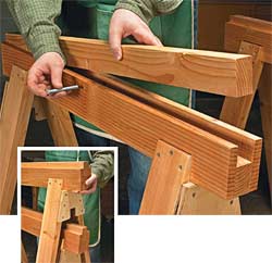 Sawhorse plans from Woodsmith